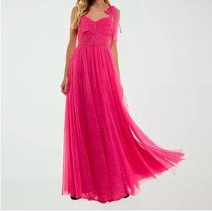 City Triangles Vibrant Pink Maxi Dress (length altered)
